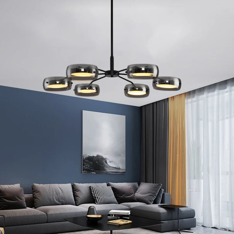 Minimalist Glass Pendant Light with Remote Control