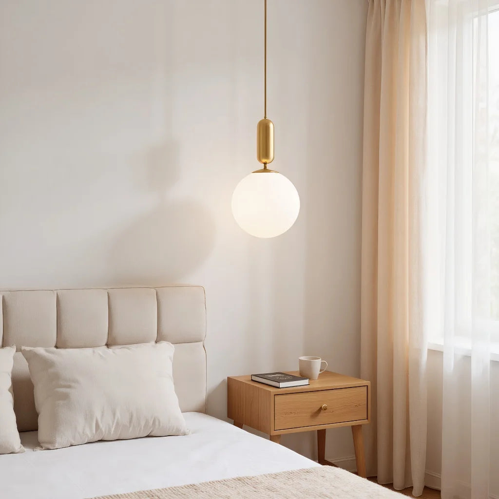 Nordic Minimalist Glass Ball Pendant Light