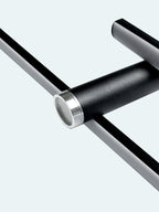 Minimalist Black Line Bar LED Pendant with Spotlights for Kitchen Island