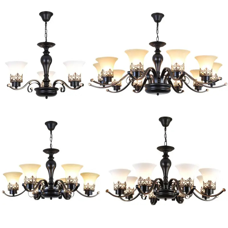 Lámpara colgante de araña vintage de cristal para iluminación interior de sala de estar, dormitorio, cocina, candelabros retro, accesorios de iluminación tipo loft