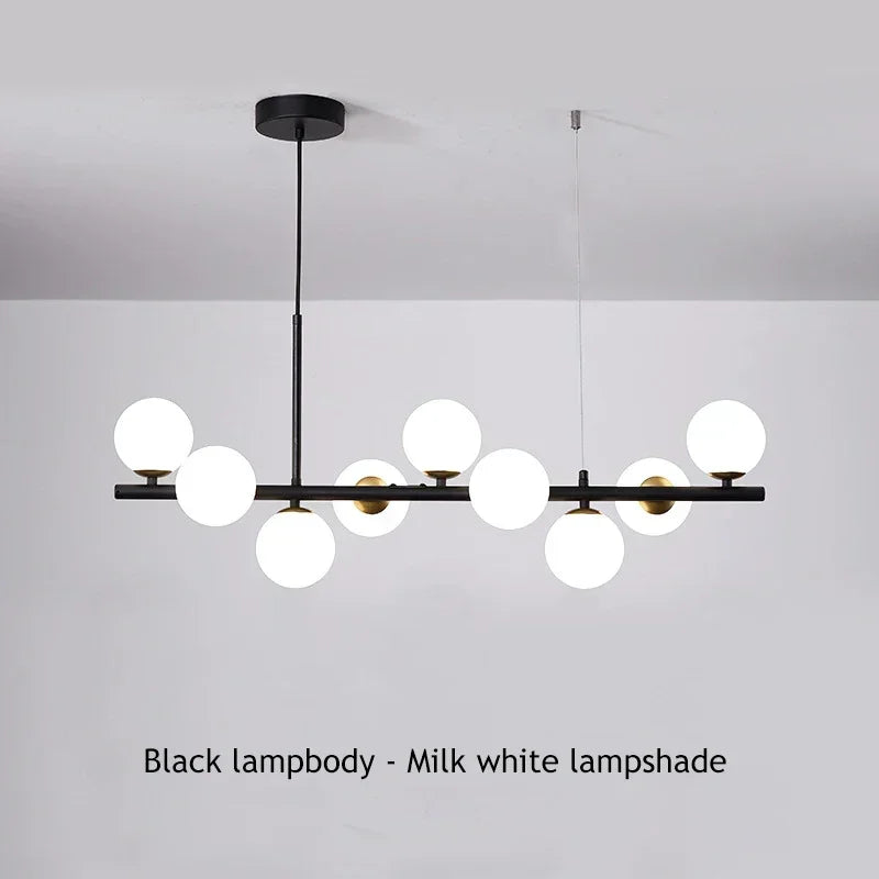 Nordic Glass Bubble Pendant Light for Dining Room