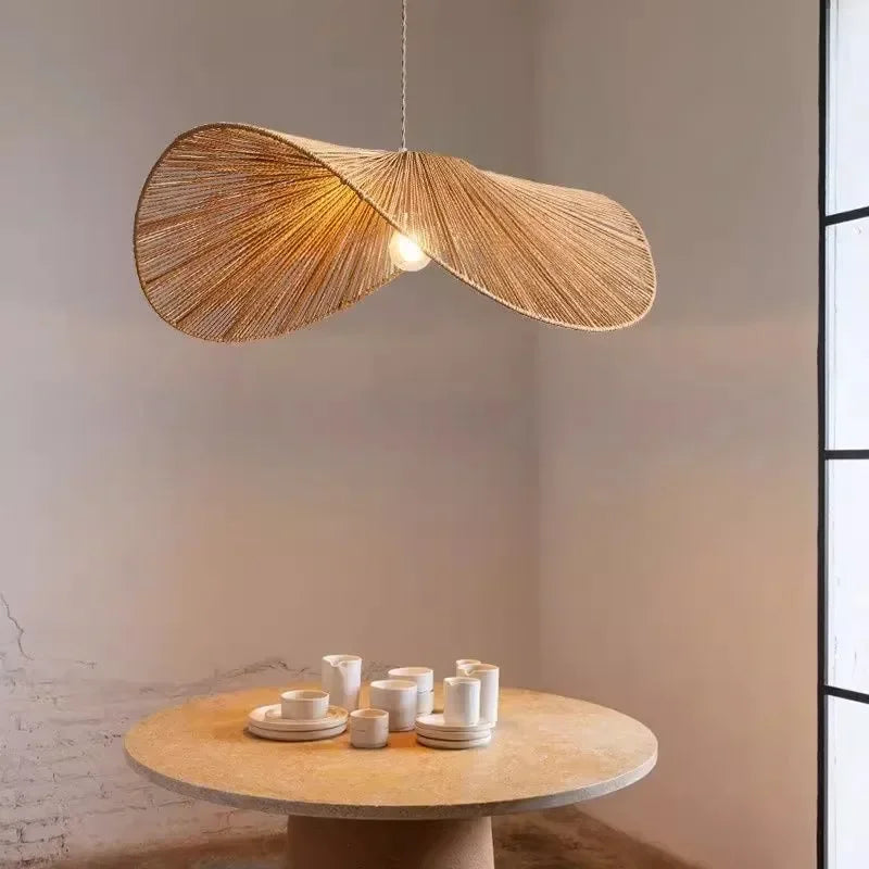 Bohemian Rattan Pendant Light for Dining Room