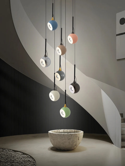 Nordic Ceramic Pendant Light Adjustable Hanging Lamp