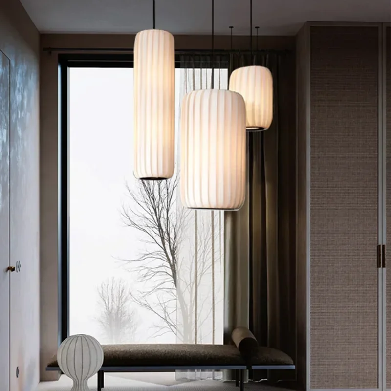 Minimalist Fabric Pendant Light for Dining Room