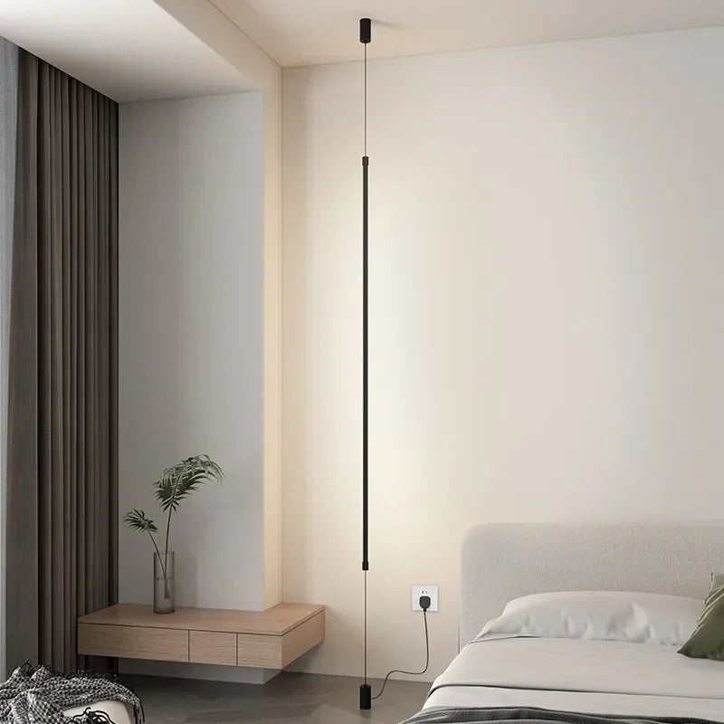 Lámpara colgante minimalista de hierro negro para dormitorio