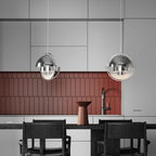 Danish Multi Shade Dome Pendant Light in Brass for Dining Room