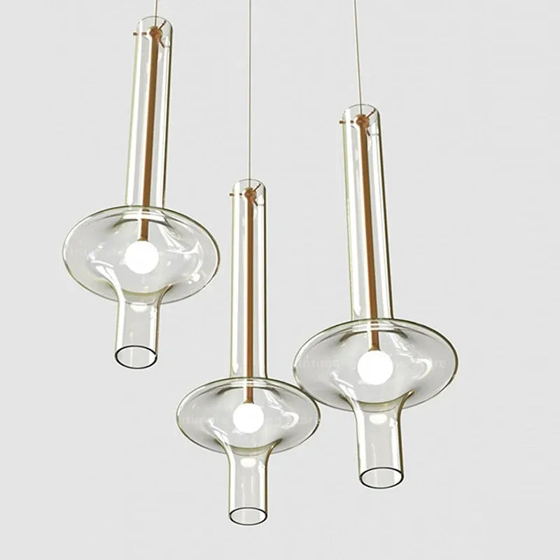 Nordic Glass Tube Pendant Light Minimalist Design