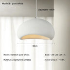 Minimalist White Resin Pendant Light for Dining Room
