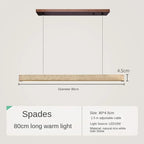 Lámpara colgante minimalista de madera y piedra para comedor