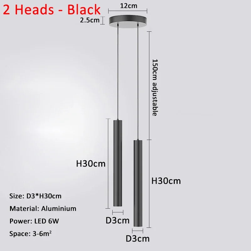 Minimalist Iron Pendant Light for Bedroom