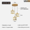 Lámpara Colgante Nórdica de Cristal - 3 Luces