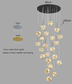 Nordic Glass Sphere Pendant Light for Stairwell