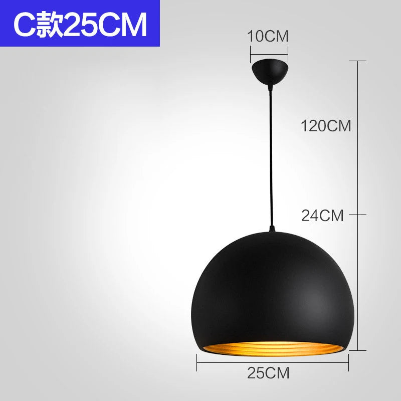 Industrial Black Iron Pendant Light for Dining