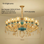 European Ceramic Chandelier Luxury Hall Light