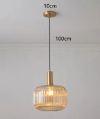 Lámpara colgante de cristal nórdica para comedor