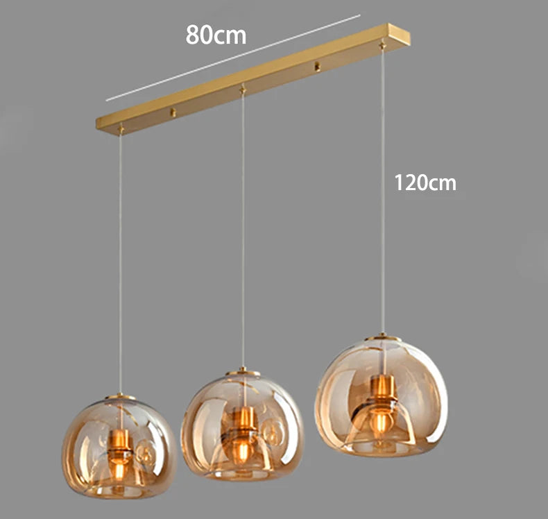 Lámpara Colgante Moderna de Cristal para Comedor