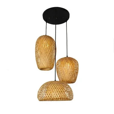 Japanese Style Bamboo Wood Pendant Lights