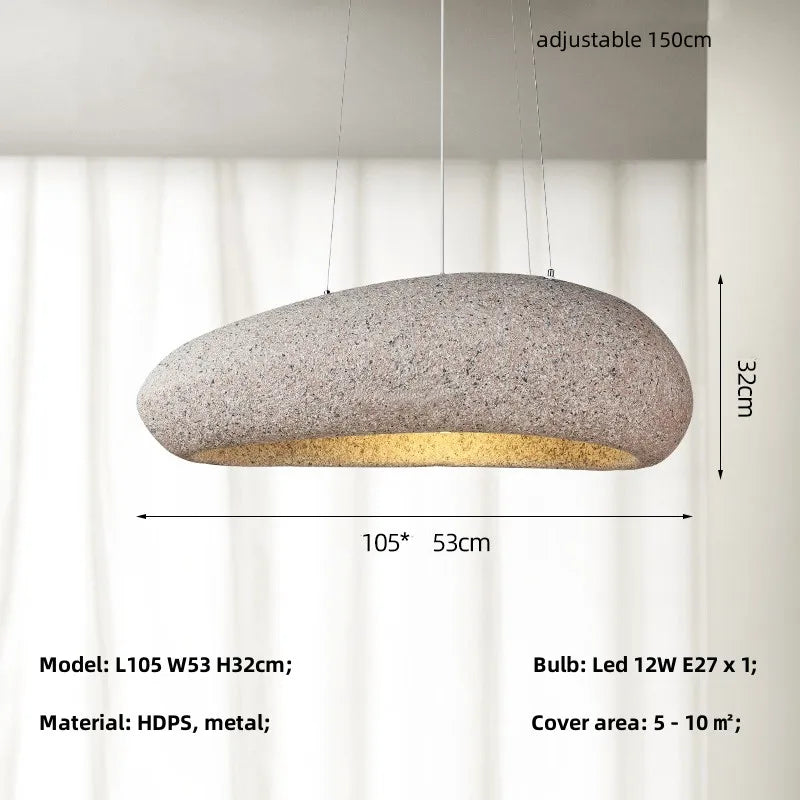 Minimalist Wabi Sabi Pendant Light for Dining Room
