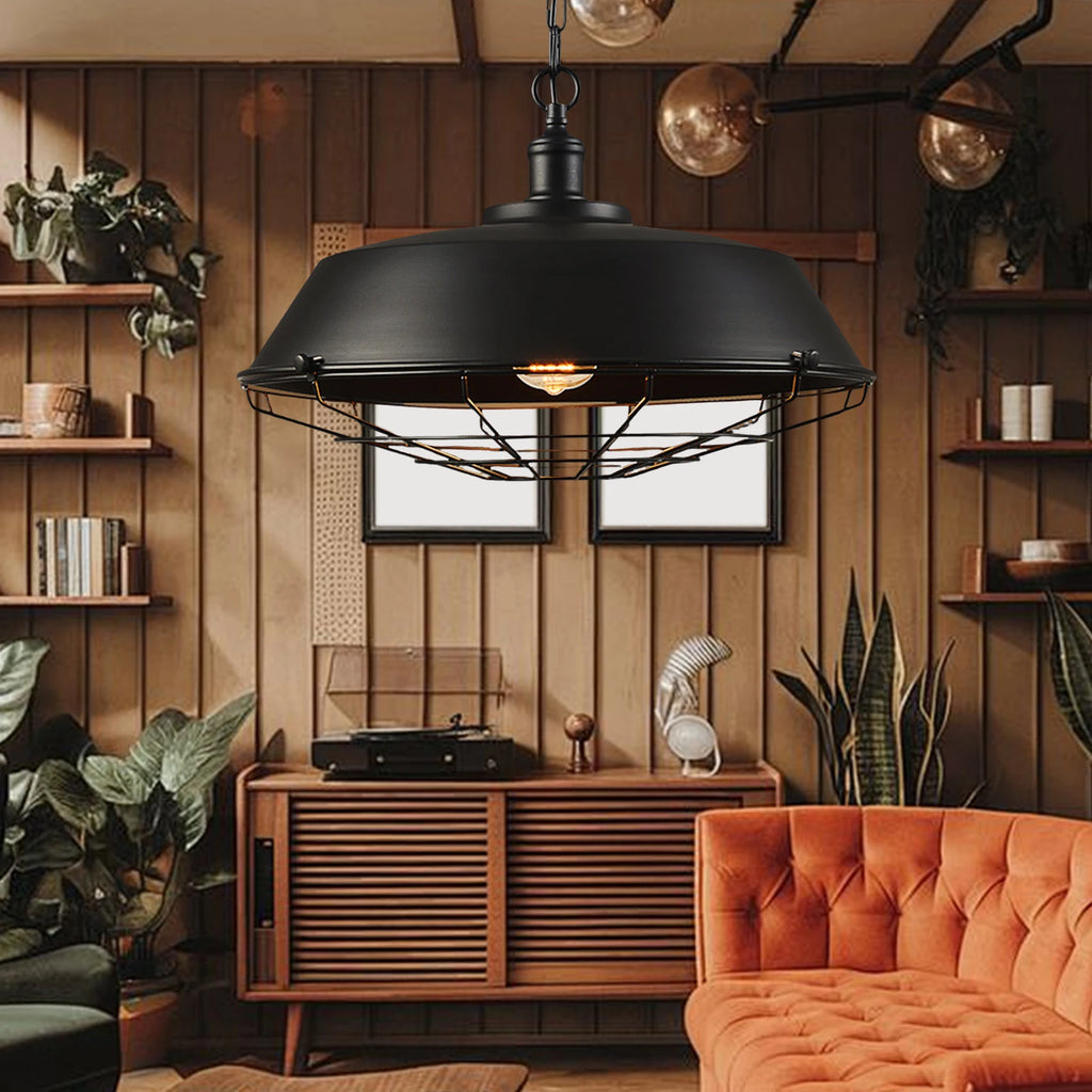 Industrial Iron Pendant Light for Dining Room