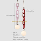 Art Deco Glass Chain Swag Pendant Light with Opal Globes for Dining Room