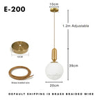 Nordic Minimalist Glass Ball Pendant Light