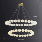 Modern Glass Globe Pendant Light for Dining Room