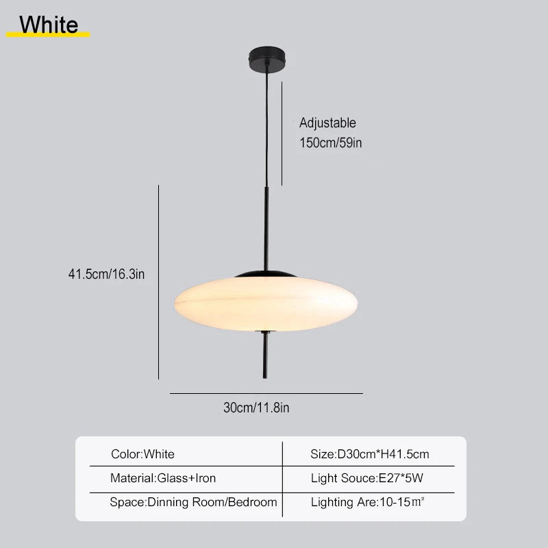 Lámpara colgante de cristal minimalista para comedor