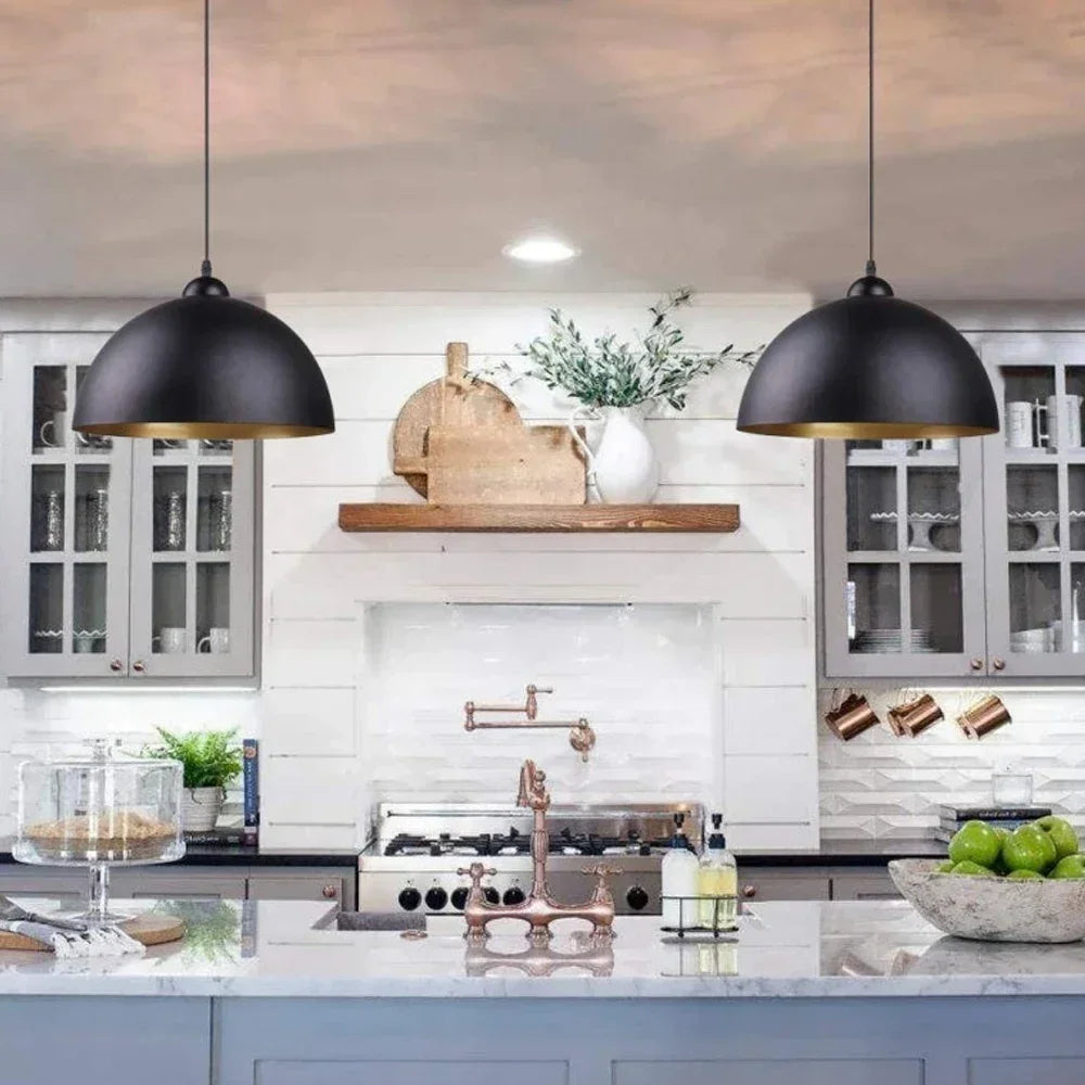 Industrial Iron Pendant Light for Kitchen Island