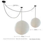 Minimalist Paper Ball Pendant Light for Bedroom