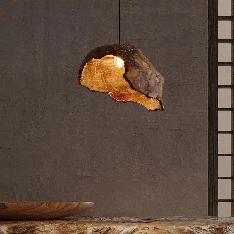 Wabi Sabi Dried Lotus Pendant Light Zen Retro
