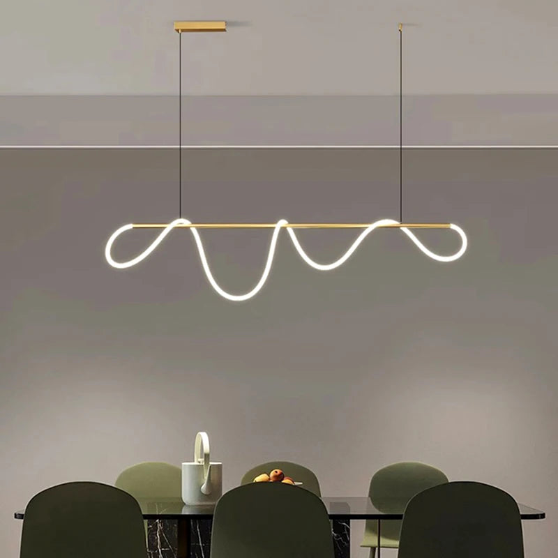 Nordic LED Neon Pendant Light for Dining Room