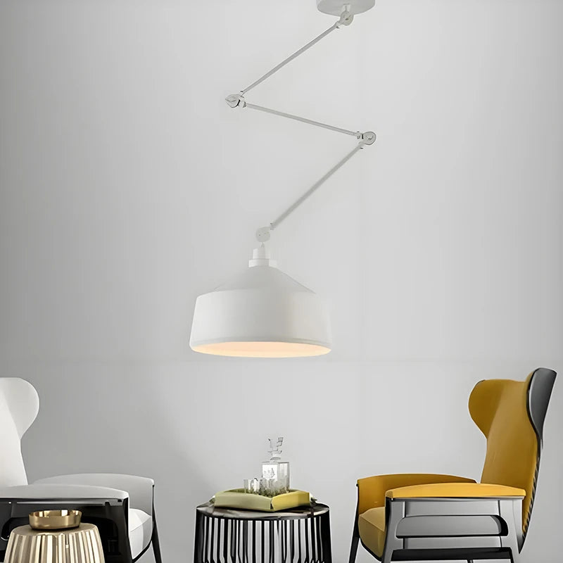 Industrial Iron Adjustable Pendant Lamp with Telescopic Arm
