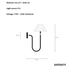 Nordic Iron Pendant Light with Fabric Shades