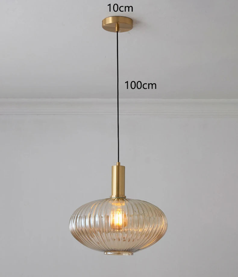 Lámpara colgante de cristal nórdica para comedor