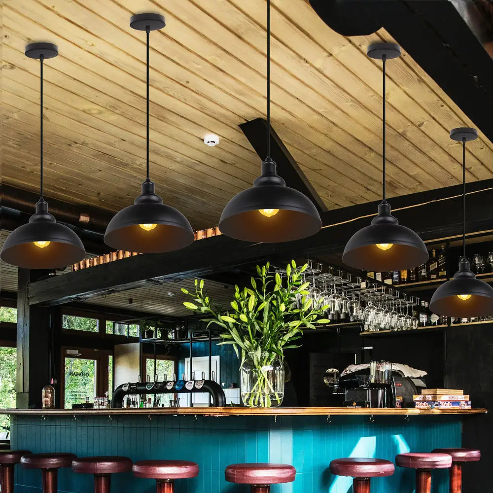 Industrial Iron Pendant Light for Dining Room Kitchen