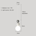 Nordic Pendant Light Modern LED Hanging Lamp Cream Style Indoor Lighting Room Decor Bedroom Living Room Bedside Light Fixture