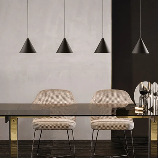 Minimalist Iron Cone Pendant Light for Dining Room