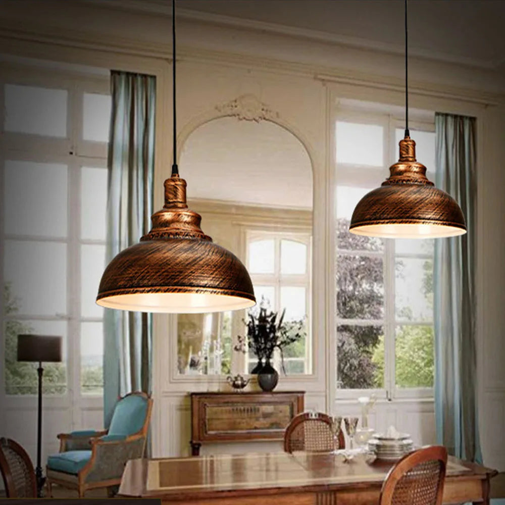 Industrial Iron Pendant Light for Dining Room Kitchen