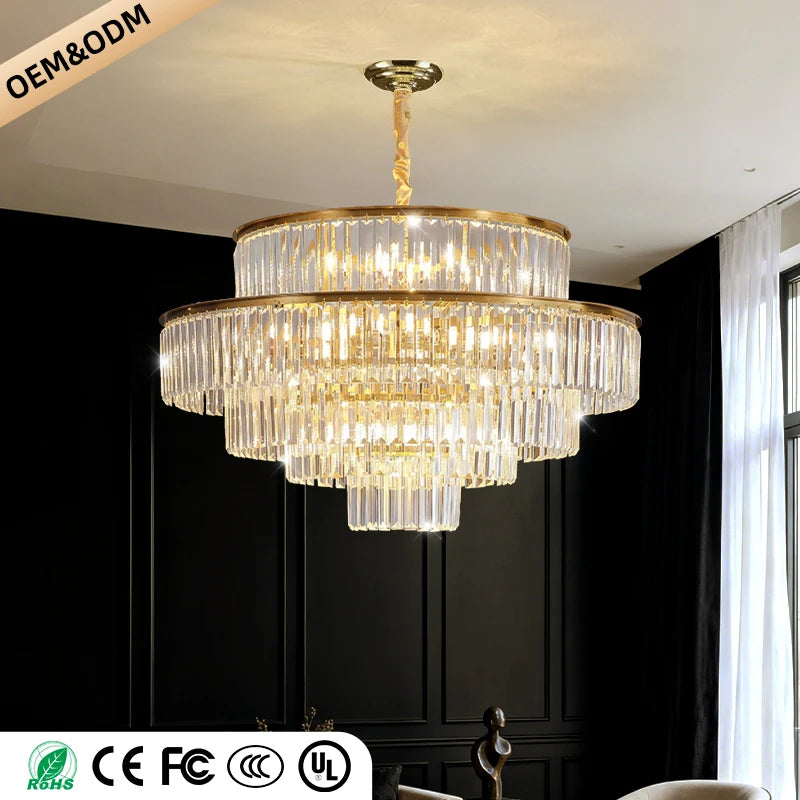 LED Crystal Chandelier - Luxury Dining Room Pendant