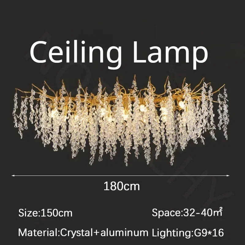 Modern Branch Crystal LED Chandelier Pendant