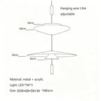 Minimalist Iron Pendant Light - Nordic UFO Design