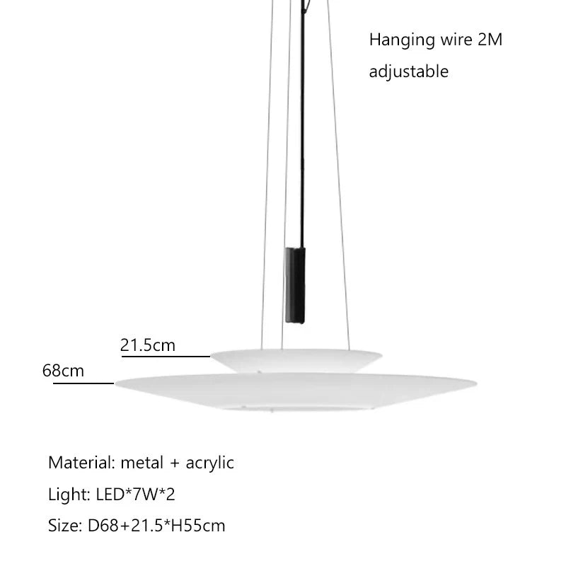 Minimalist Iron Pendant Light - Nordic UFO Design