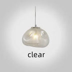 Nordic Designer Smoke Gray Cloud Glass Hanging Chandelier Hotel Living Room Art LED Pendant Lamp Staircase Decor Lights Fixtures