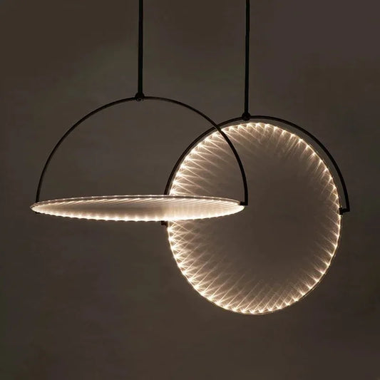 Nordic Iron Pendant Light with Fabric Shade