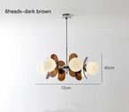 Retro Glass Pendant Light with Amber Accents