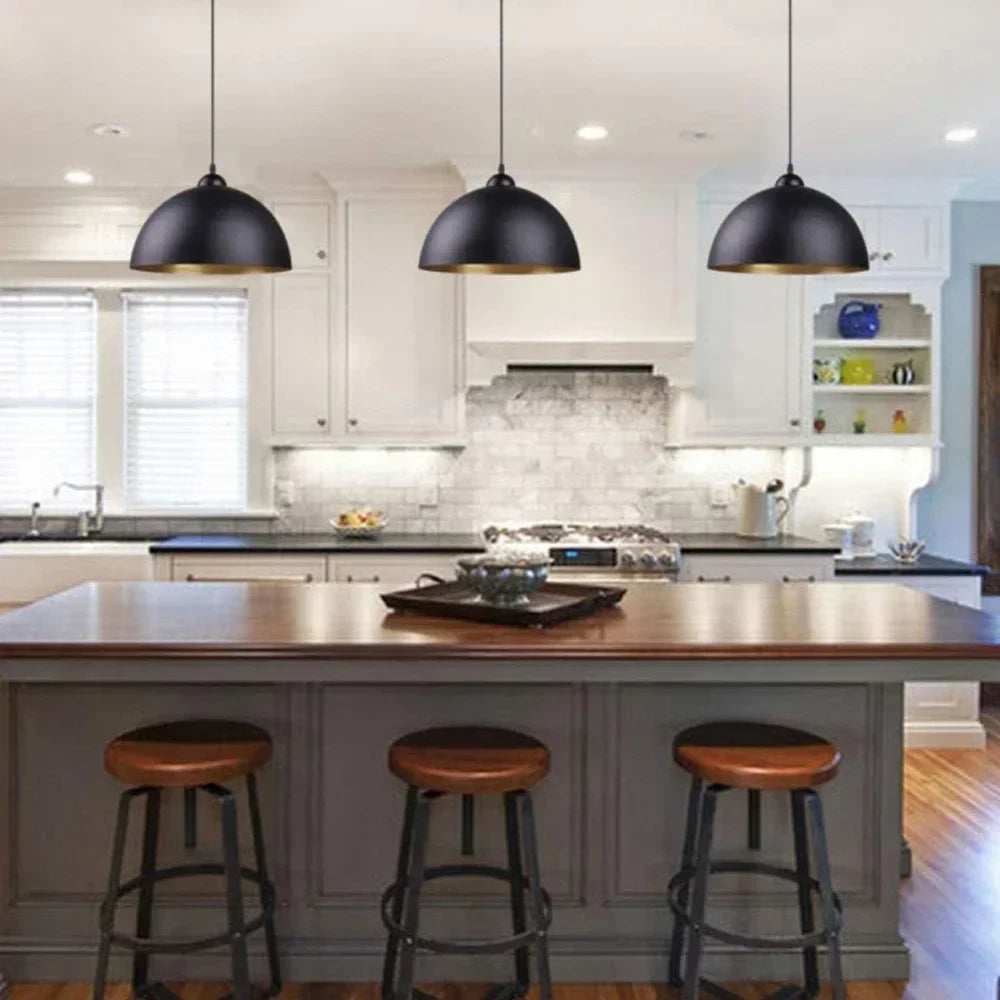 Industrial Iron Pendant Light for Kitchen Island