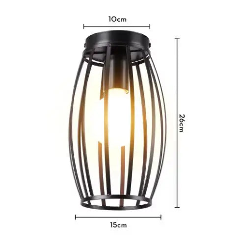 Industrial Iron Geometric Pendant Light for Dining