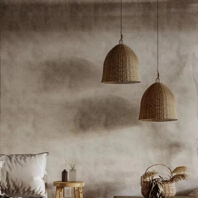 Wabi Sabi Bamboo Pendant Light for Zen Spaces
