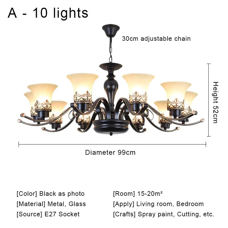 Lámpara colgante de araña vintage de cristal para iluminación interior de sala de estar, dormitorio, cocina, candelabros retro, accesorios de iluminación tipo loft