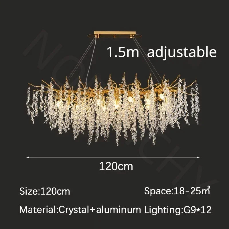 Modern Branch Crystal LED Chandelier Pendant
